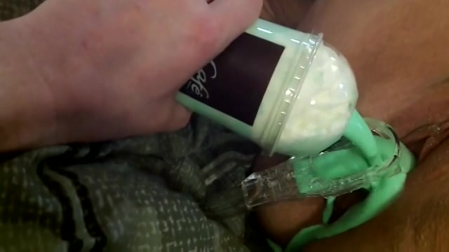 Milkshake in open gespreide kut